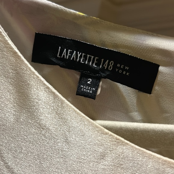 Silky printed top by Lafayette 148 - Picture 2 of 3